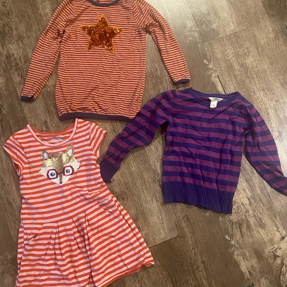 OshKosh B'gosh Purple and Pink Striped Top